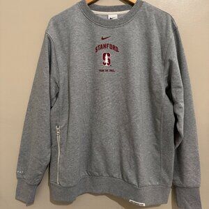 Nike Standard Issue Stanford Team Issue Grey Crewneck Sweatshirt Mens L NEW